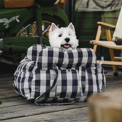 Hondenautostoel Draagbaar Reisbed Comfortabel Bolster Veilige Zetel voor Kleine Honden Katten Huisdieren