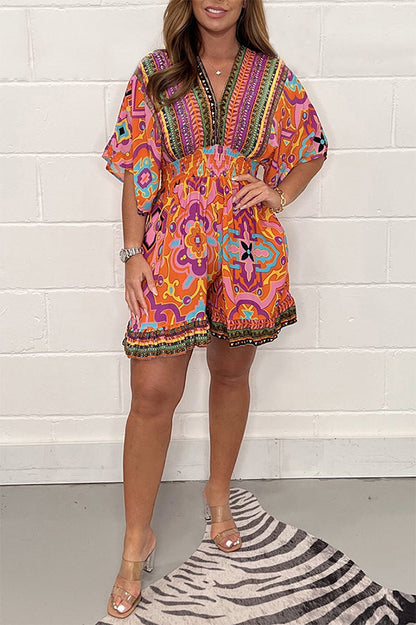 Katoenen Overall met Leuke Print voor Dames