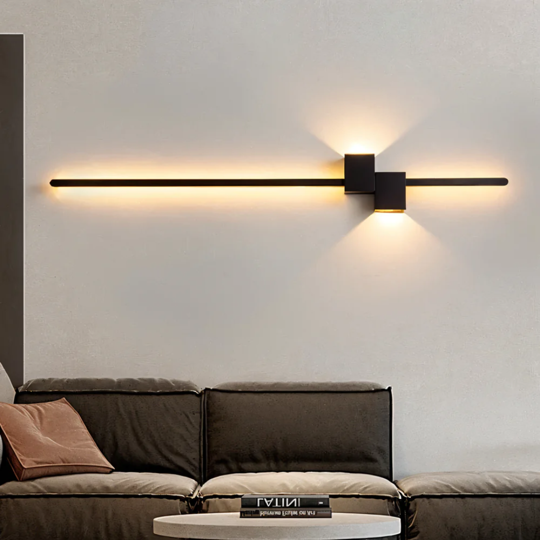 LED Wandlamp Modern Aluminium 62cm Warm Wit Zwart Wit Goud