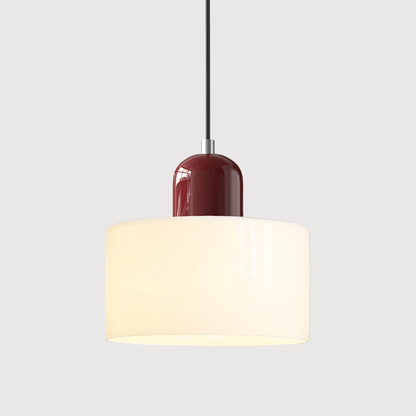 Glazen Hanglamp Bauhaus-Stijl Handgeweven Afwerking Eetkamer Woonkamer