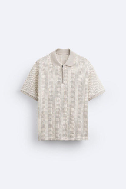 Polo Man Gebreid Klassiek Met Rits - StudioMarella
