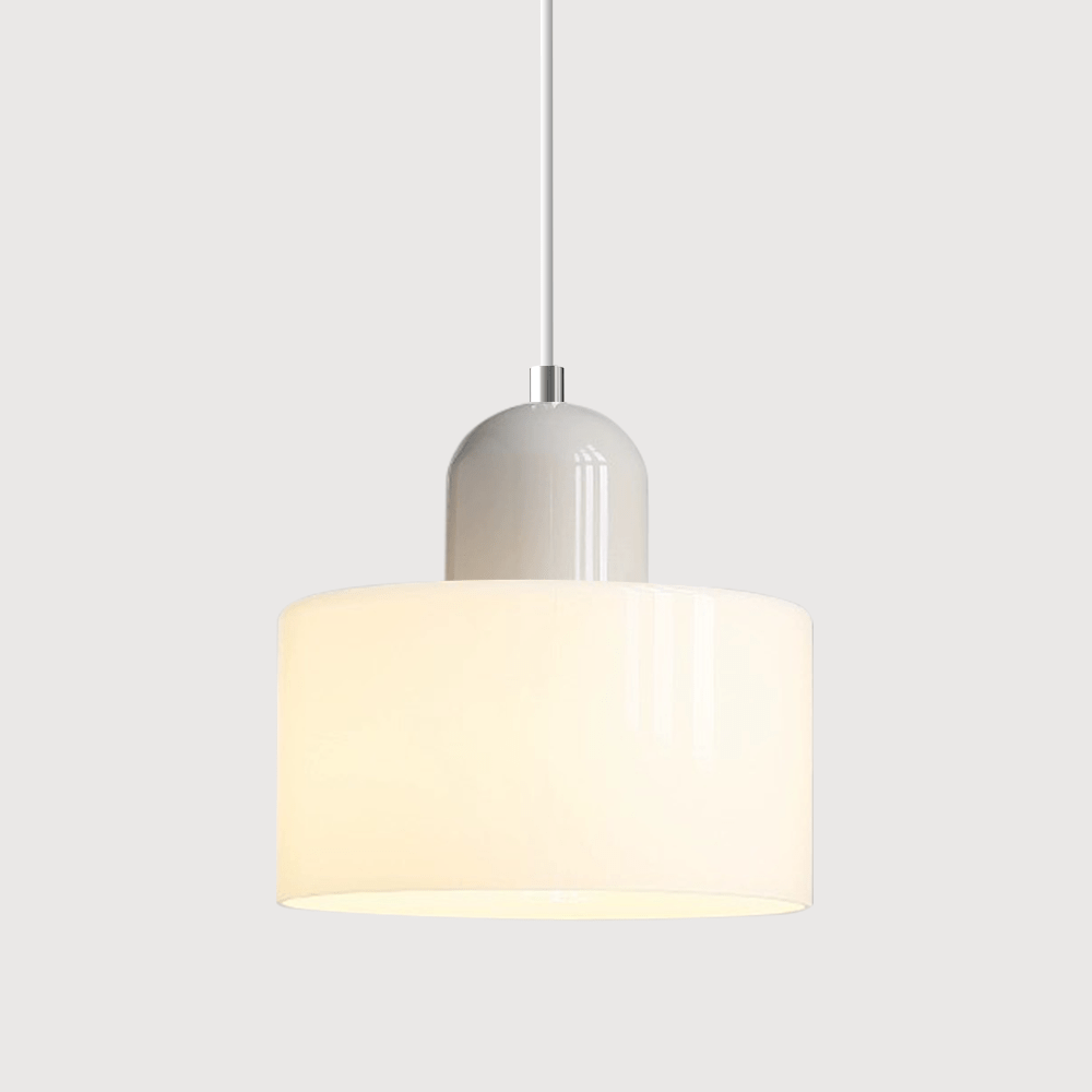 Glazen Hanglamp Bauhaus-Stijl Handgeweven Afwerking Eetkamer Woonkamer