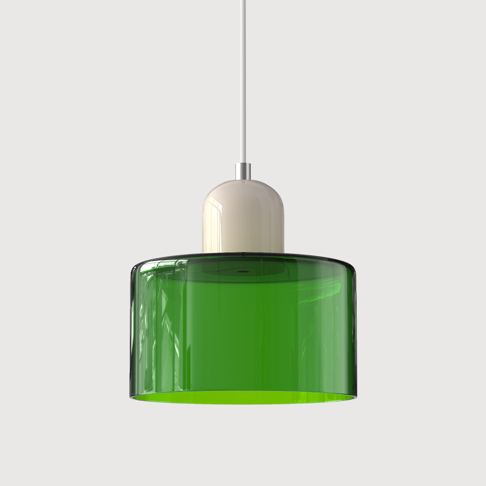KORA Glazen Hanglamp | Bauhaus-Design Geometrisch Licht | Verstelbaar | E27 | Scandinavisch Interieur Verlichting