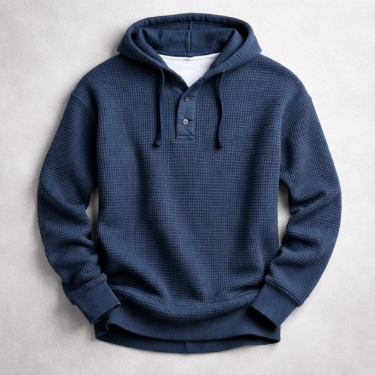 Waffle Hoodie Heren - Comfortabele Wafeltrui Zacht en Warm - StudioMarella