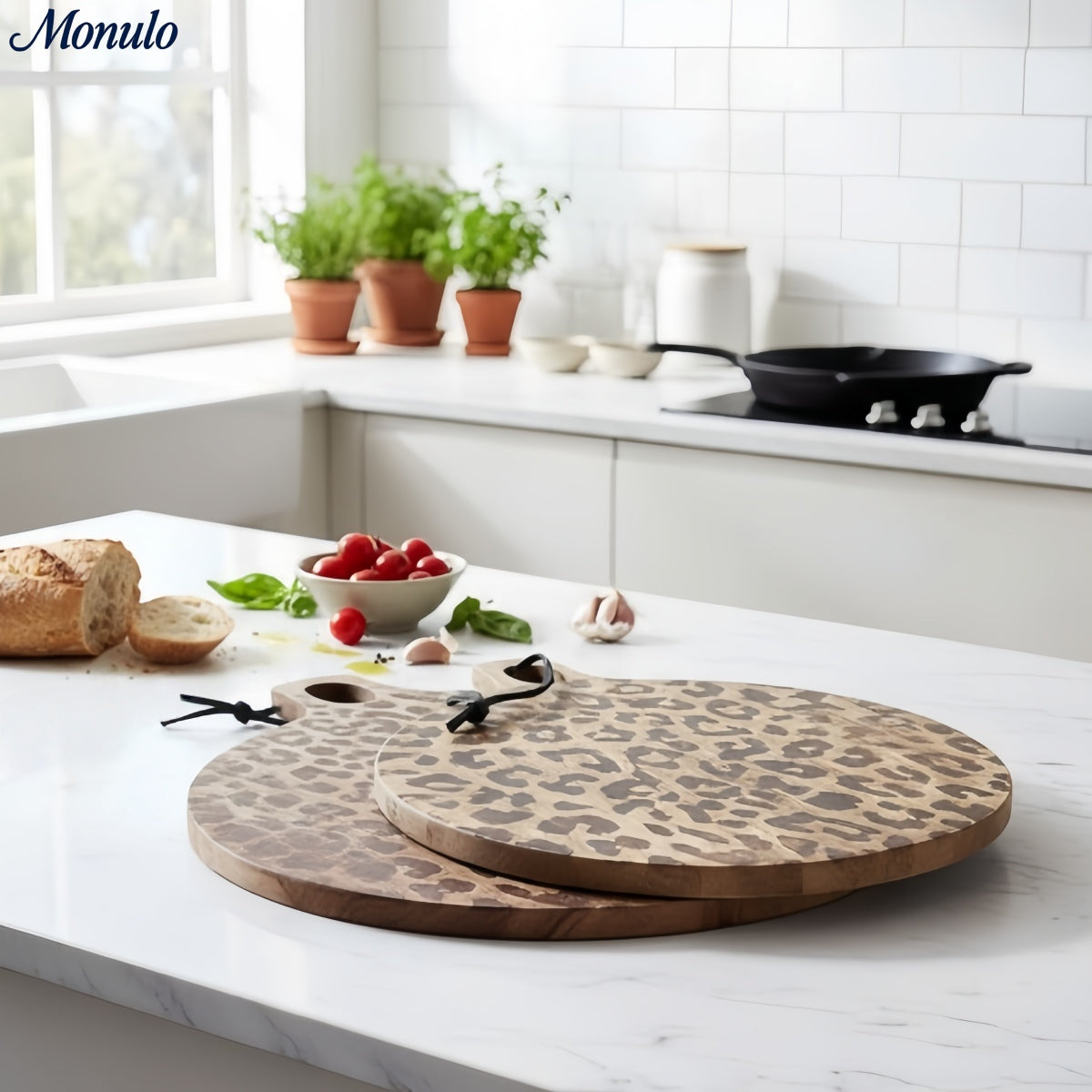 Houten Serveerplank Sapelehout Rond en Vierkant Scandinavisch Design voor Keuken en Tafel