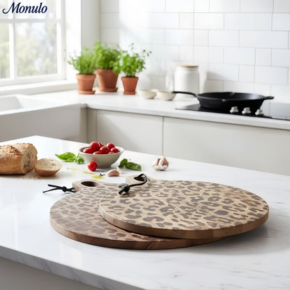 Houten Serveerplank Sapelehout Rond en Vierkant Scandinavisch Design voor Keuken en Tafel