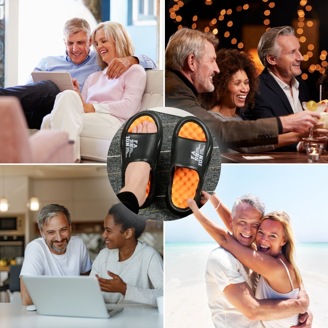 Ergonomische Massageslippers met Acupressuur Noppen Unisex Zwart Wit Grijs Badslippers Reflexologie Wellness