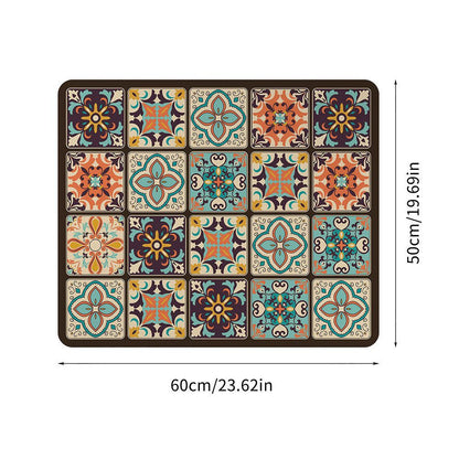 Beschermende Apparaatmat met Retro of Modern Design – Anti-Slip Microvezeldoek voor Keukenapparaten – Stijlvolle Bescherming tegen Krassen, Stof en Vocht – Verkrijgbaar in Retro Plaid, Blauw, Grijs, Desert en Abstract – 20x24 inch
