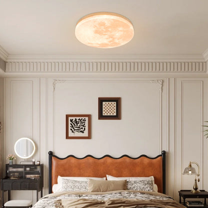 LED Plafondlamp Maanontwerp Hout Acryl Rond 26-48cm Slaapkamer Woonkamer Plafondlamp Maanlamp LED Verlichting Modern Interieur