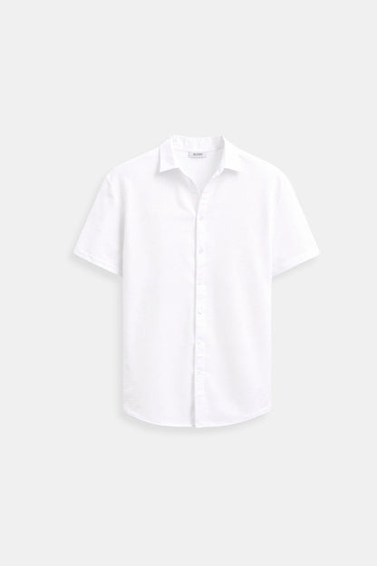 Linnen Overhemd Kort Mouw Zomer Klassiek Design - StudioMarella
