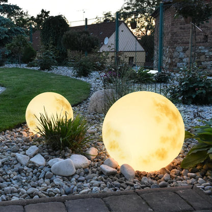Tuinlamp in Maanvorm 20cm 30cm 40cm – LED Solar Outdoor Nachtverlichting voor Tuin Terras