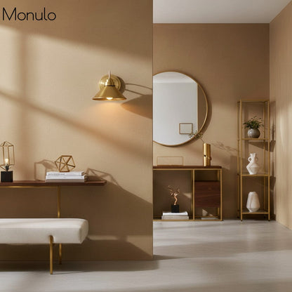 Globe Wandlamp met Gebogen Arm – Moderne Industriële Verlichting voor Badkamer, Slaapkamer en Gang