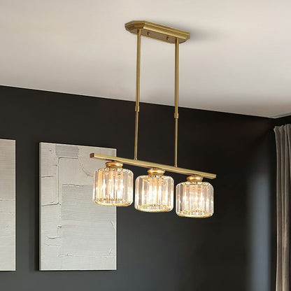 Hanglamp Eettafel Glas Zwart Goud 3 Of 4 Lichts E27 Modern