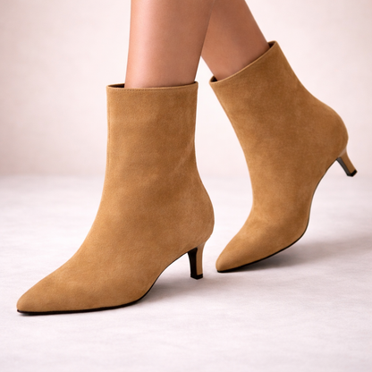 Dames Enkellaarsjes Comfortabel Stijl Vol Leer