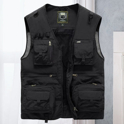 Gilet Cargo Heren met Taschen en Ritsen