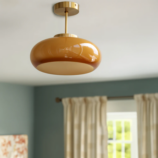 Plafondlamp Glas Vintage Rond 28cm LED 12W Modern Minimalistisch