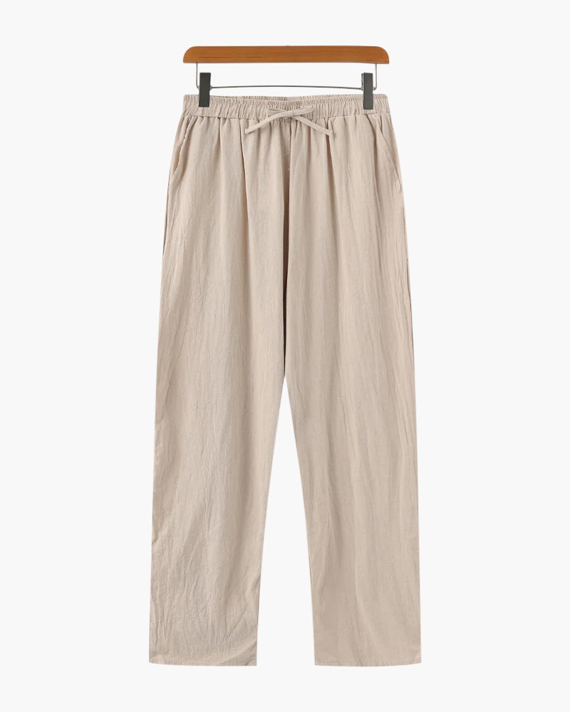 Heren Linnen Broek Elastisch Zomercomfort Lichtgewicht - StudioMarella