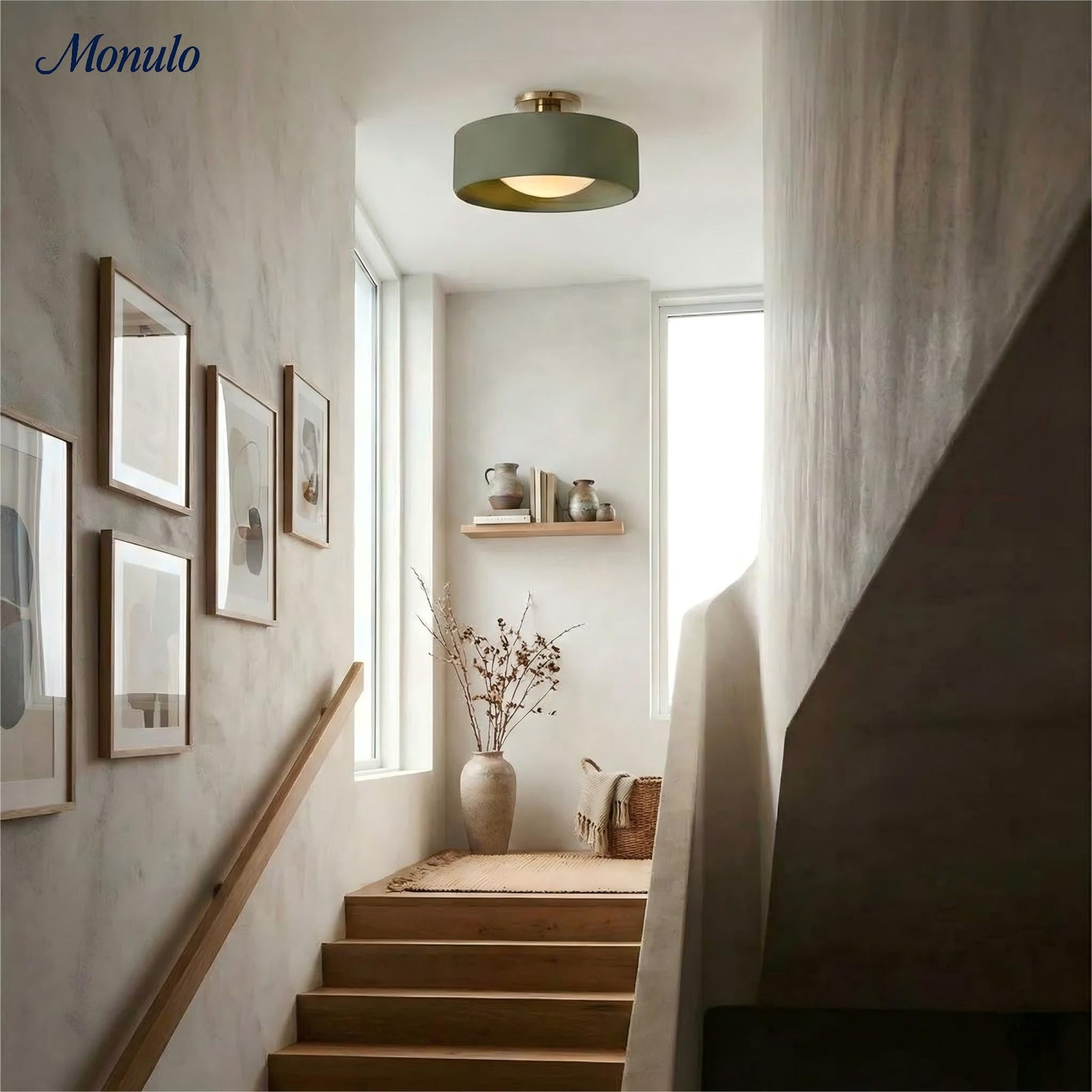 Porselein Plafondlamp Rond Modern – Zachte Sfeerverlichting voor Gang Kantoor Keuken