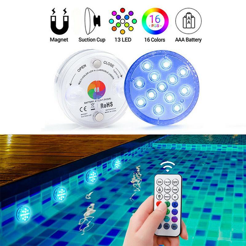 Onderwaterlamp met Afstandsbediening 13 LED's Waterproof Zwembadverlichting