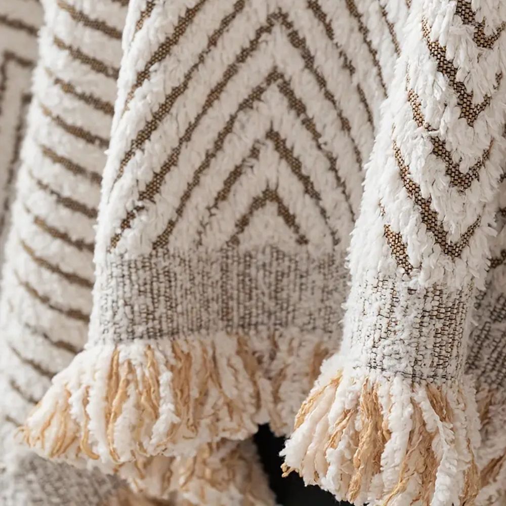 Geweven Bankhoes met Herringbone Patroon – Beschermende Plaid voor Bank & Fauteuil