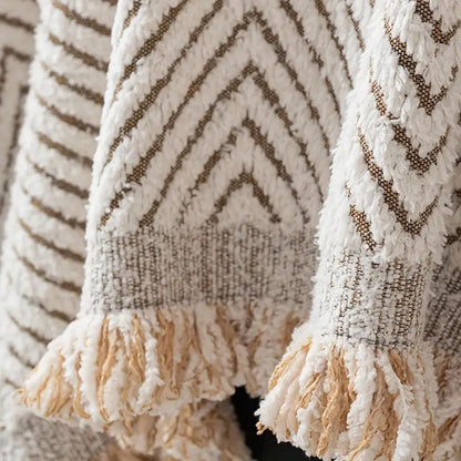 Geweven Bankhoes met Herringbone Patroon – Beschermende Plaid voor Bank & Fauteuil
