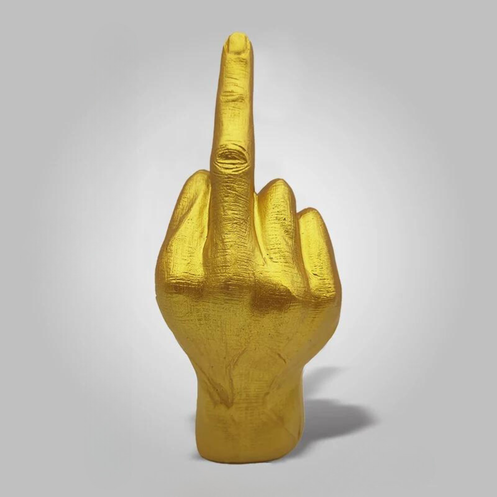 Beeldje Sculptuur Brutale Uitstraling Resin Decoratie Zwart 19cm Binnen Buiten