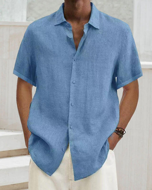 Linnen Overhemd Heren Casual Klassieke Stijl Comfortabel - StudioMarella