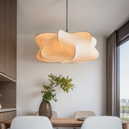 Zijden Hanglamp – Japanse Stijl – Lichtroze of Wit – Warm Wit Licht – Woonkamer & Slaapkamer – Moderne Pendelverlichting met Natuurlijke Uitstraling