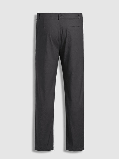Donkerblauwe Chino Broek Mannen Slim Fit Modieus
