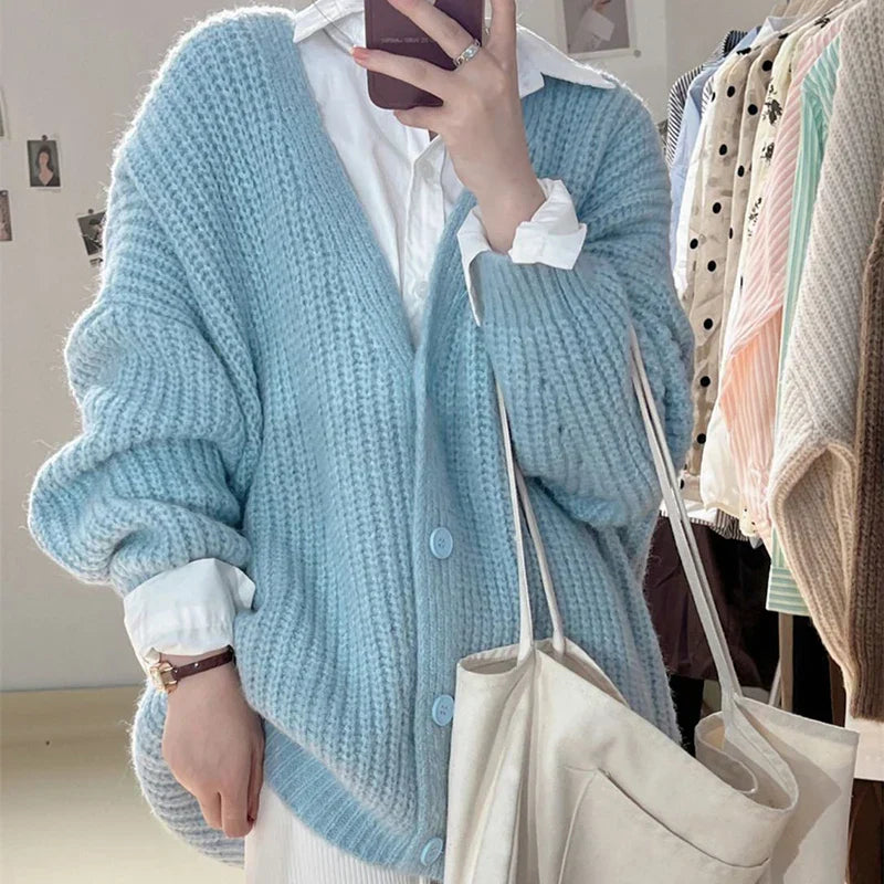 Dames Plus Size Cardigan - Comfortabele Warme Trui voor Vrouwen