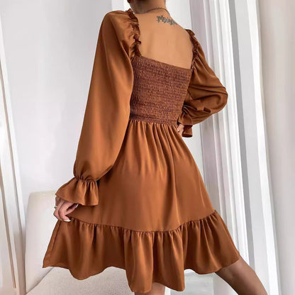 Korte Jurk met Vierkante Halslijn Elegant Design