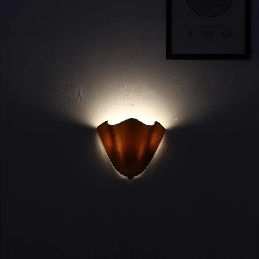 Wandlamp Glas In Lood Retro Art Deco Schelp 28cm E14