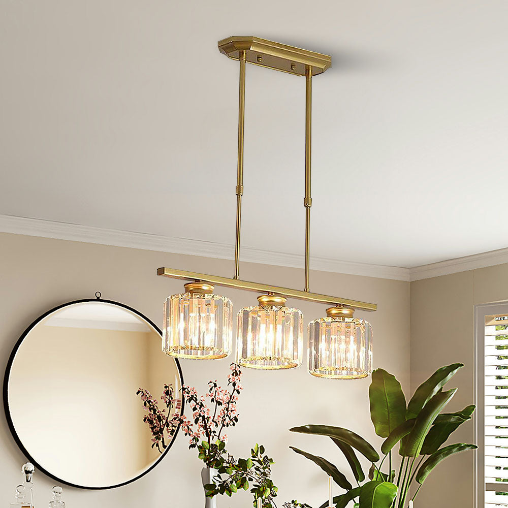 Hanglamp Eettafel Glas Zwart Goud 3 Of 4 Lichts E27 Modern