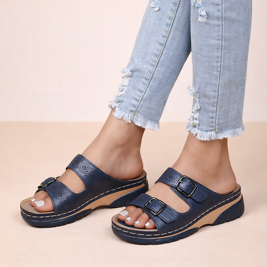 Sandalen Dames Comfortabel Casual Leer