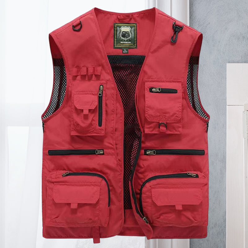 Gilet Cargo Heren met Taschen en Ritsen