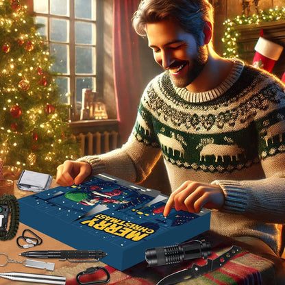Outdoor Survival Adventskalender 24 Dagen – Compleet Overlevingsset met Gadgets en Gereedschap voor Avonturiers