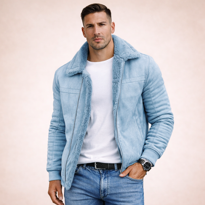 Bomberjack voor Heren Vintage Leren Jas Warm