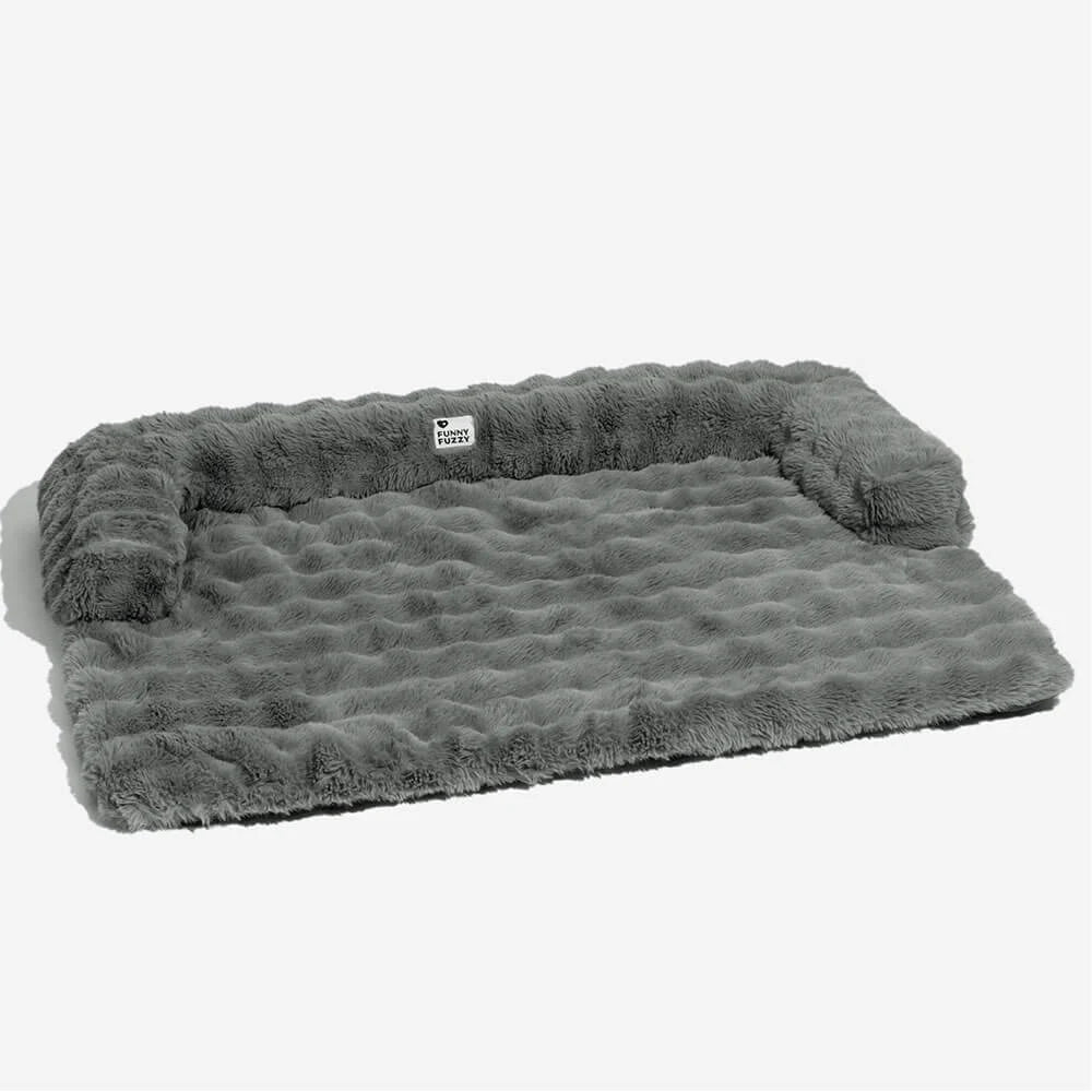 Pluche Hondenmand Sofa Beschermer Huisdiermat Antislip Bodem Wasbaar Comfort Rustplek – Grijs Koffie Tie-Dye