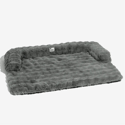 Pluche Hondenmand Sofa Beschermer Huisdiermat Antislip Bodem Wasbaar Comfort Rustplek – Grijs Koffie Tie-Dye