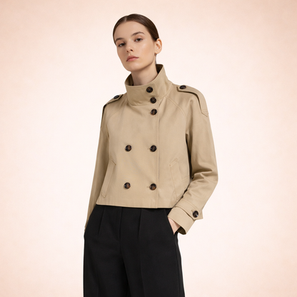 Dames Trenchcoat Kort Chic en Tijdloos