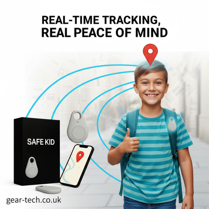 Kinder GPS-Tracker Waterdicht met Real-Time Locatie & SOS-Alarm | Klein, Licht, Draagtasje en Beveiligingsfuncties
