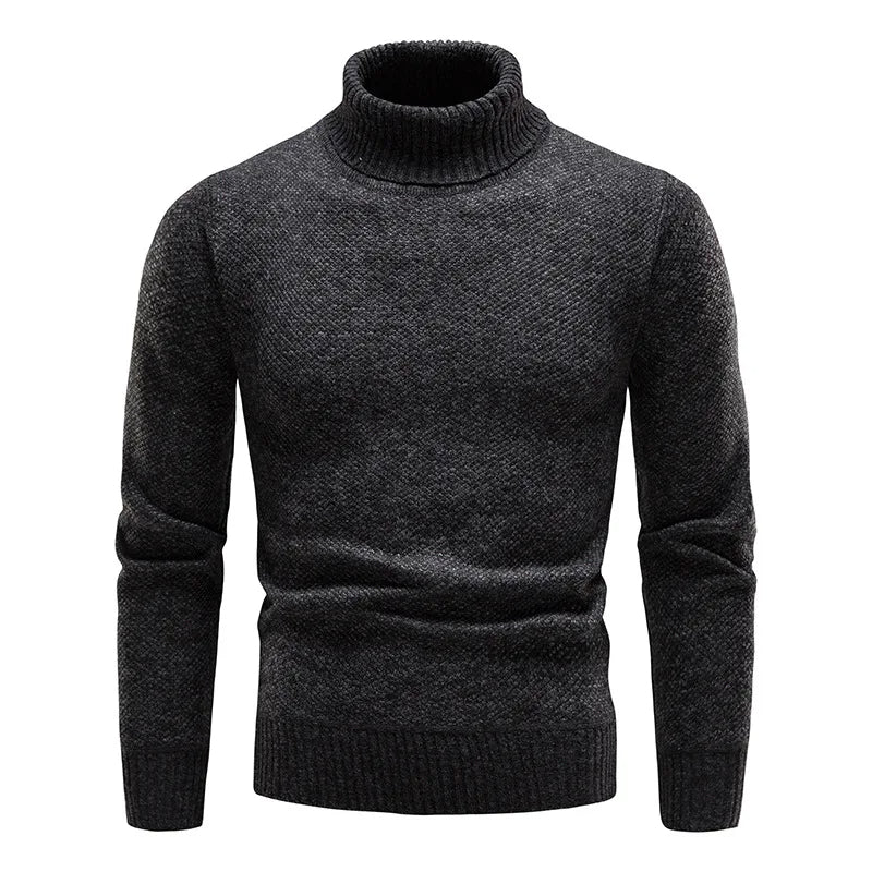 Merino Wool Coltrui Warm en Stijlvol Gebreid