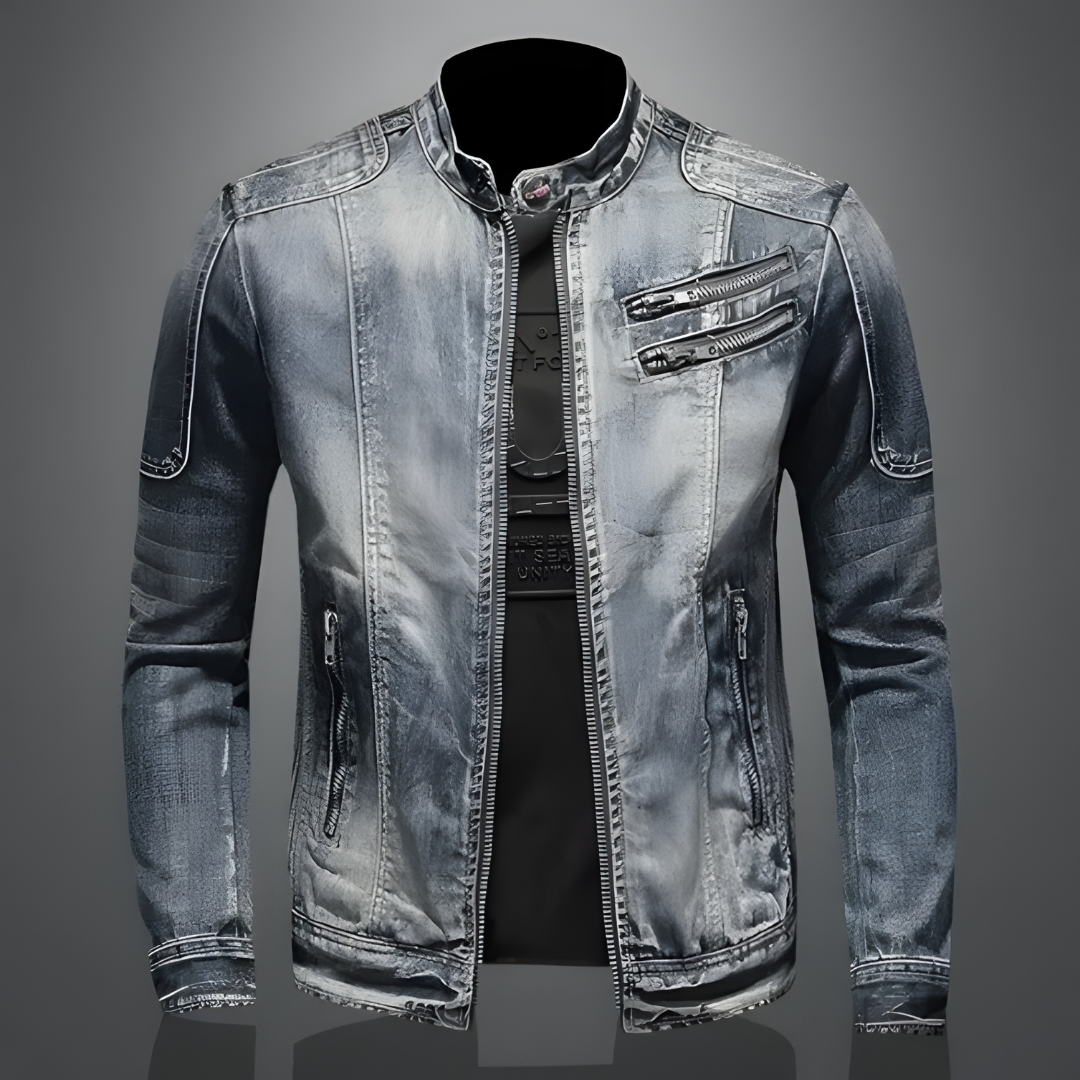 Blauwe Denim Jacket voor Mannen - StudioMarella