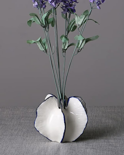 Keramische Sierpot met Moderne Silhouet voor Droogbloemen en Kunstplanten