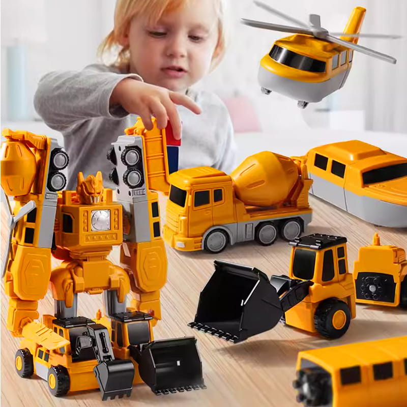 Magnetisch Bouwvoertuig Speelset 50 Stuks Transformeerbaar Voertuigset voor Kinderen Educatief Constructiespeelgoed met Magnetische Onderdelen