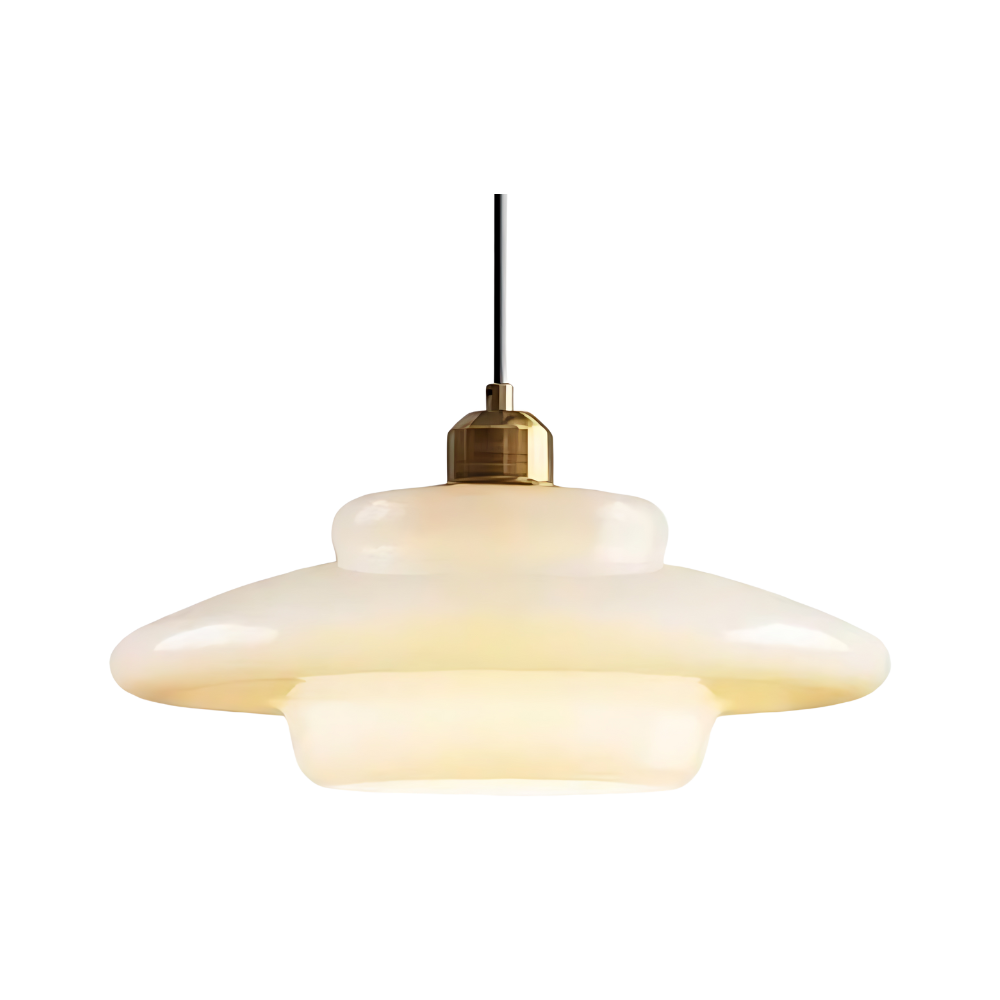 Plafondlamp Art Deco Messing Glas D30 D28 D32 Goud Vintage Design