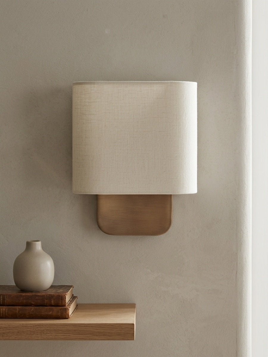 Stoffen Wandlamp met Metalen Fitting voor Leeslicht Slaapkamer