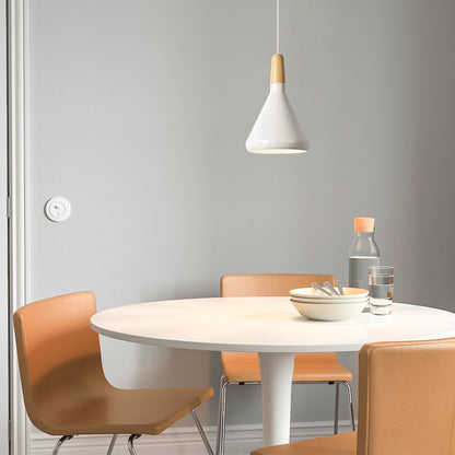 Hanglamp Scandinavisch Aluminium Hout Wit E27 Eettafel Woonkamer Minimalistisch Design Verlichting Keukeneiland