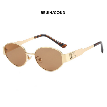 Gouden Zonnebril voor Dames Vintage Trendy Design