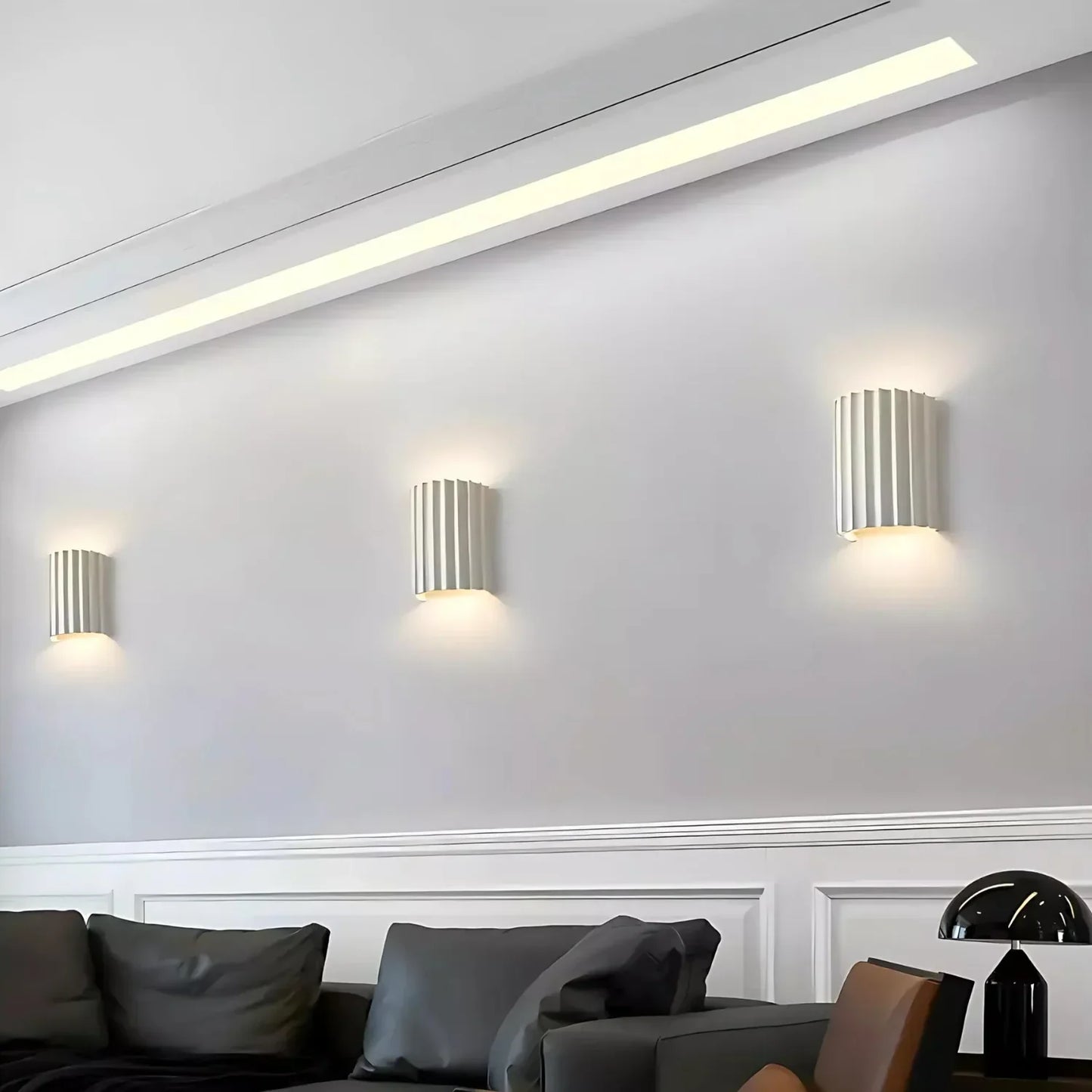 Wandlamp Resin Sculptuur Golvend Nordisch Wit Groen Grijs Slaapkamer Hal